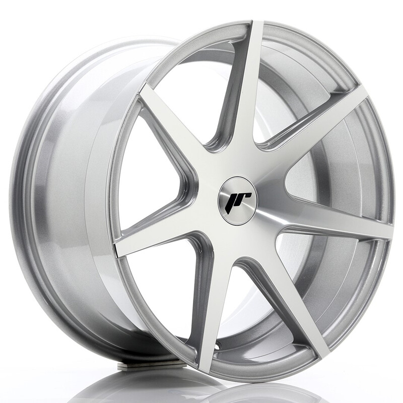 Japan Racing JR-20 Extreme Concave 18x9.5" (4 & 5 trous - sur mesure) ET20-40, Gris Argenté / Poli