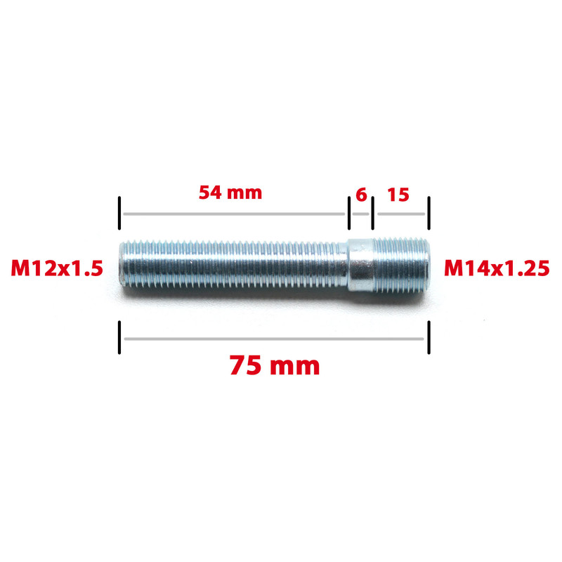 Goujon à Visser - Conversion M14x1.25 vers M12x1.5