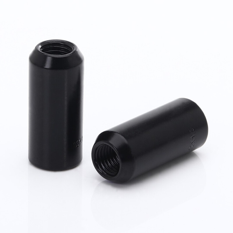 Ecrous Longs M12x1.25 | Renforcés, Noirs, Empreinte Interne (Pack de 20)