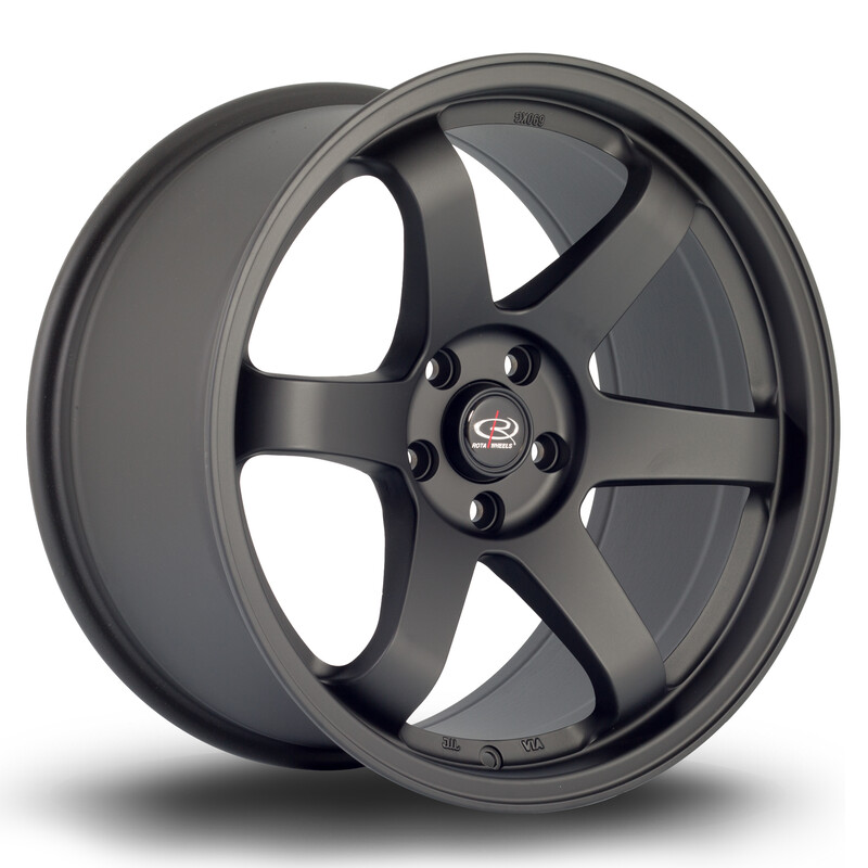 Rota Grid 18x9.5" 5x108 ET35, Noir Satiné