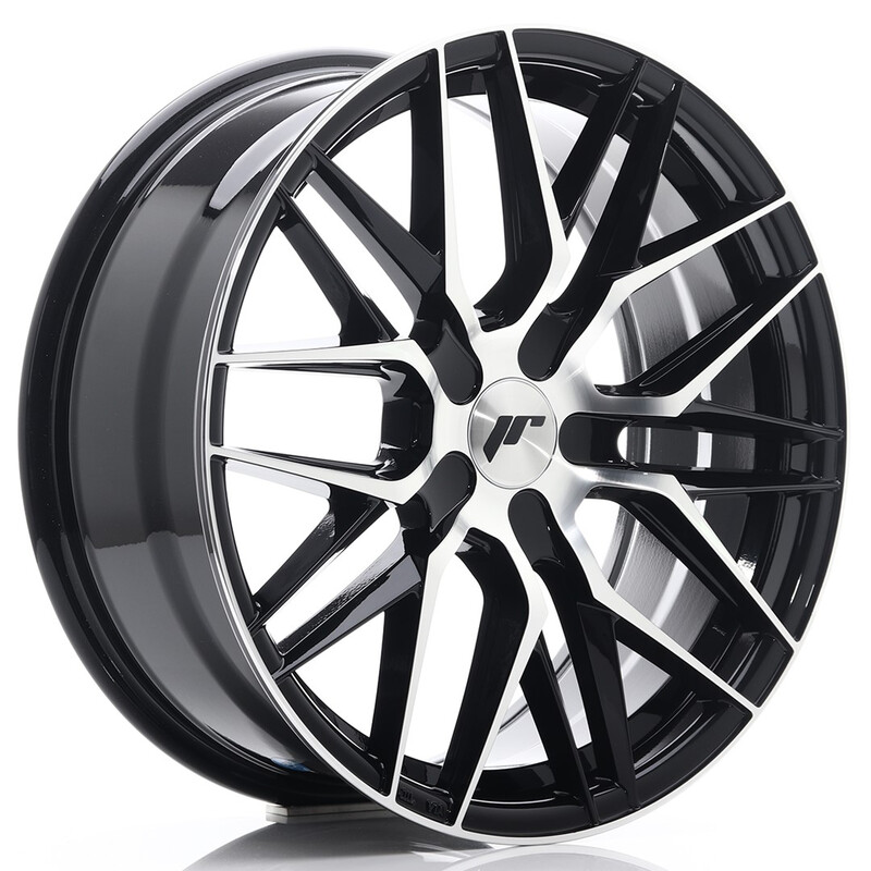 Japan Racing JR-28 18x7.5" (4 & 5 trous - sur mesure) ET20-40, Noir Brillant