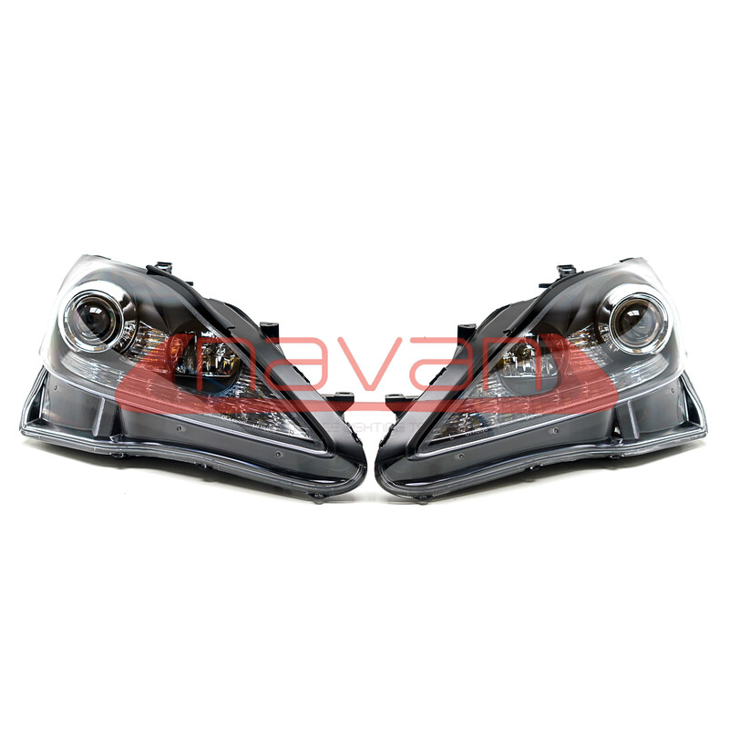 Phares Avant Navan LED pour Lexus IS220d & IS250 (05-13) Cligno. Séquentiels