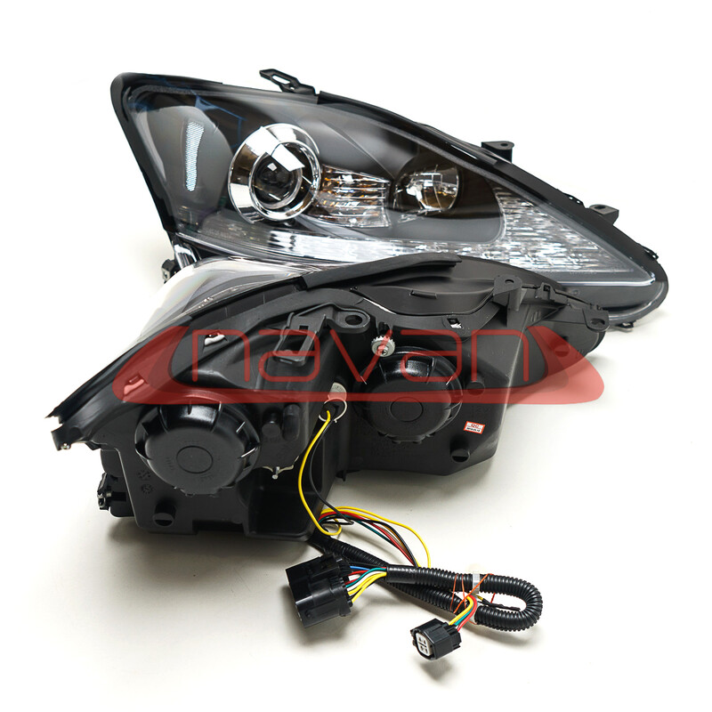 Phares Avant Navan LED pour Lexus IS220d & IS250 (05-13) Cligno. Séquentiels