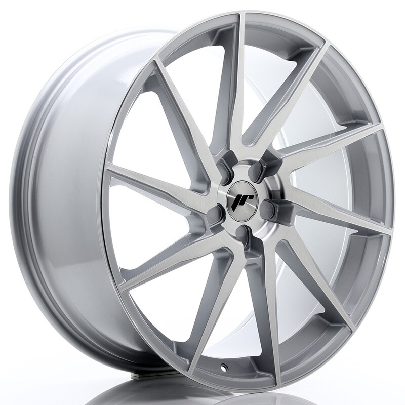 Japan Racing JR-36 Extreme Concave 23x10" (5 trous - sur mesure) ET30, Gris Argenté / Poli