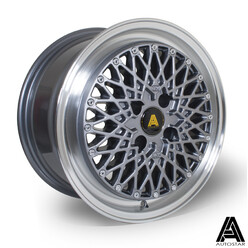 Autostar Minus 15x7.5" 4x100 ET25, Gunmetal, Rebord Poli