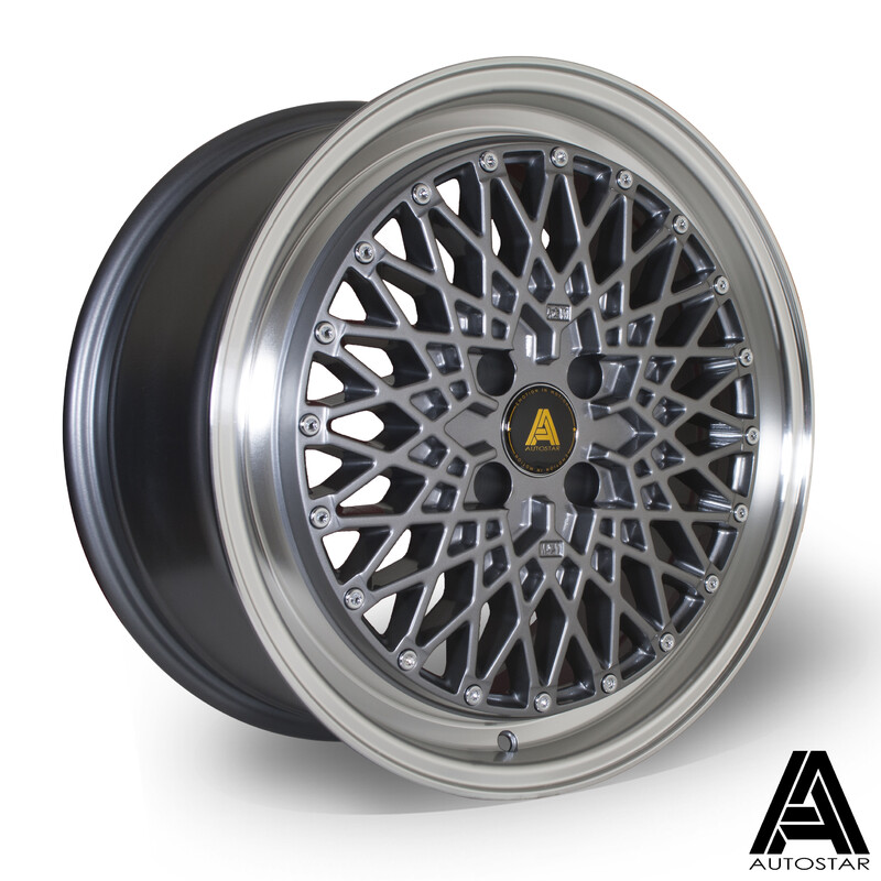 Autostar Minus 17x8" 4x100 ET30, Gunmetal, Rebord Poli