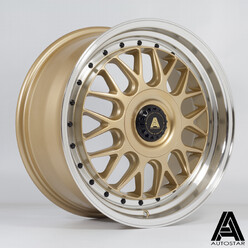 Autostar Monza 18x8.5" 5x112/120 ET45, Dorée, Rebord Poli