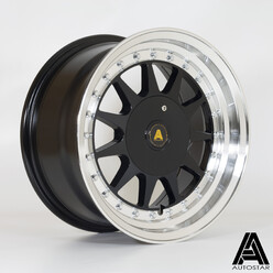 Autostar Raider 15x7.5" 4x100/108 ET20, Noir, Rebord Poli