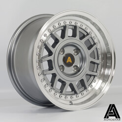 Autostar Storm 15x8" 4x100 ET25, Gunmetal, Rebord Poli