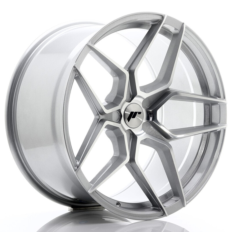 Japan Racing JR-34 Extreme Concave 20x10.5" (5 trous - sur mesure) ET20-35, Gris Argenté / Poli