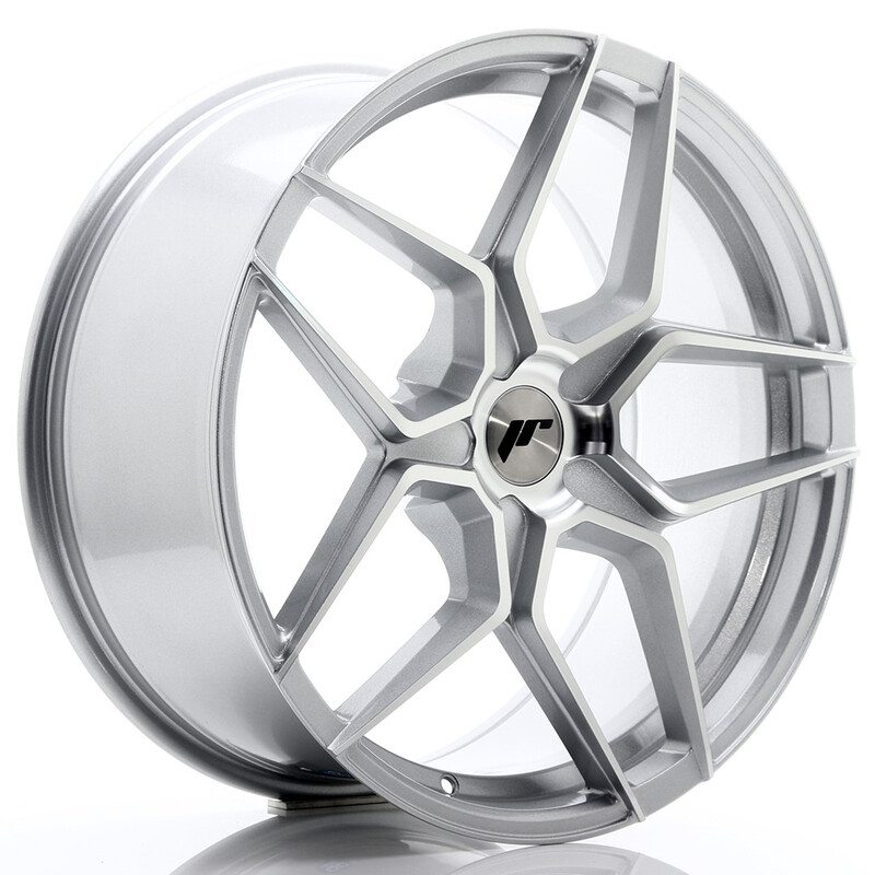 Japan Racing JR-34 Extreme Concave 20x9" (5 trous - sur mesure) ET20-40, Gris Argenté / Poli