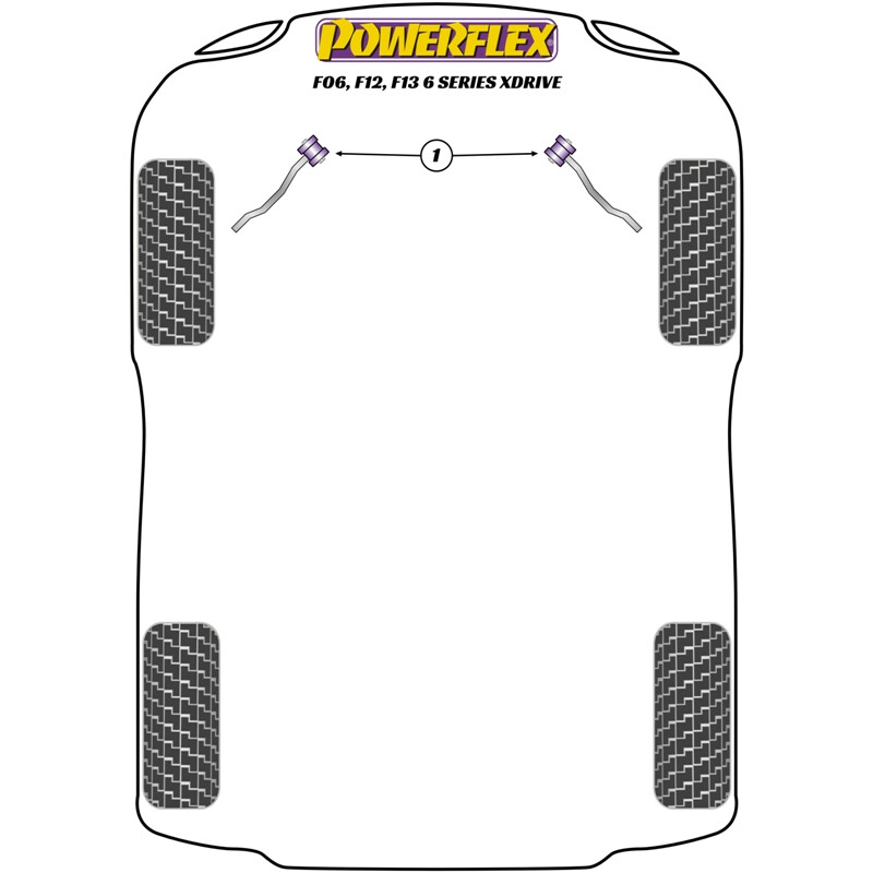 Silentblocs Powerflex pour BMW Série 6 F06 / F12 / F13 xDrive (11-18)