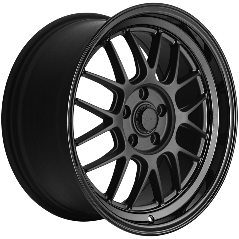 7Twenty Style57 18x8.5" 5x112 ET35, Noir Mat, Rebord Brillant