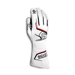 Gants Sparco Arrow Blancs & Rouges (FIA)