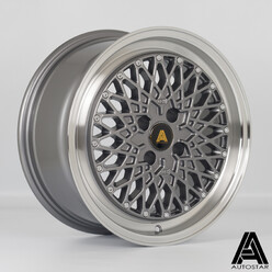 Autostar Minus-L 16x7.5" 4x100 ET35, Gunmetal, Rebord Poli
