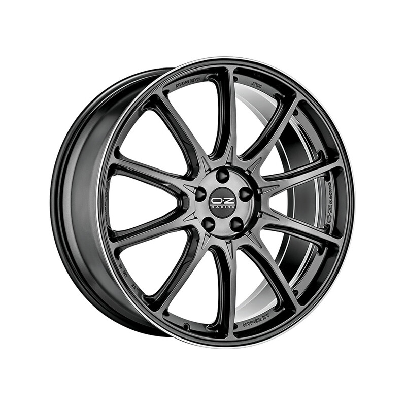 OZ Hyper XT HLT 22x9.5" 5x112 ET54, Graphite Pailleté, Rebord Poli