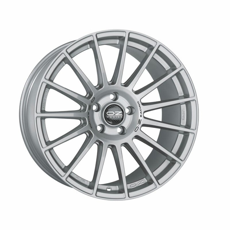OZ Superturismo Dakar 21x9" 5x114.3 ET38, Gris Argenté Mat, Lettres Noires