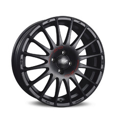 OZ Superturismo GT 15x6.5" 4x100 ET43, Noir Mat, Lettres Rouges