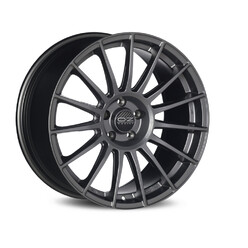 OZ Superturismo LM 17x7" 4x100 ET42, Graphite Mat, Lettres Grises