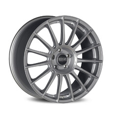 OZ Superturismo LM 17x7.5" 5x100 ET35, Gris Argenté Mat, Lettres Noires