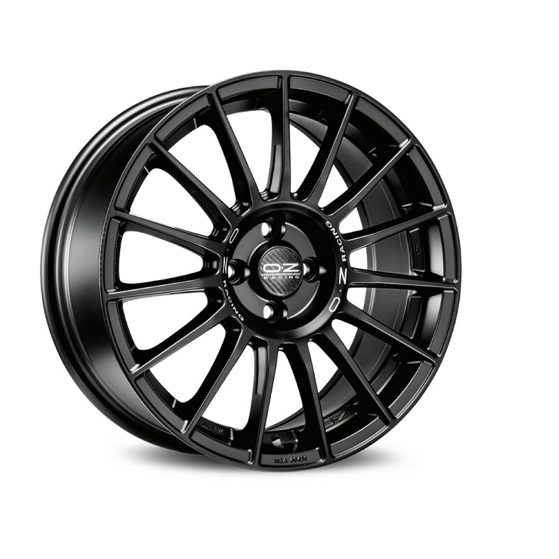 OZ Superturismo LM 21x9" 5x112 ET37, Noir Mat, Lettres Grises
