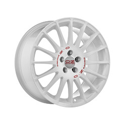 OZ Superturismo WRC 14x6" 4x108 ET15, Blanc, Lettres Rouges