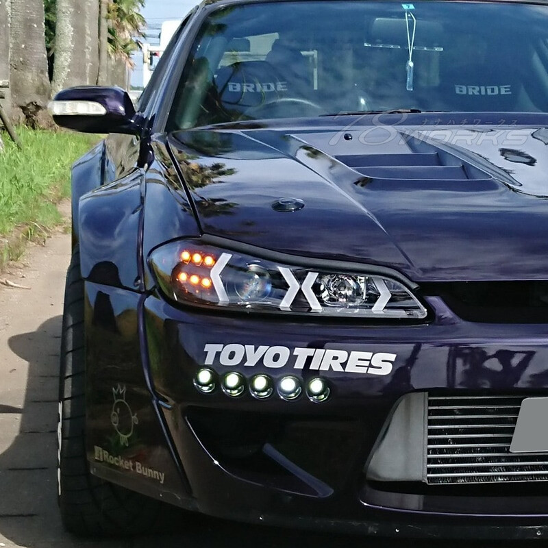 Phares Avant 78Works à LED pour Nissan Silvia S15