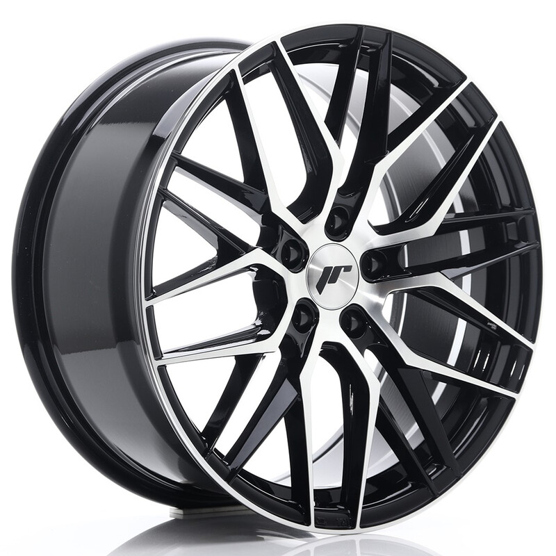 Japan Racing JR-28 19x8.5" 5x114.3 ET40, Noir Brillant, Branches Polies