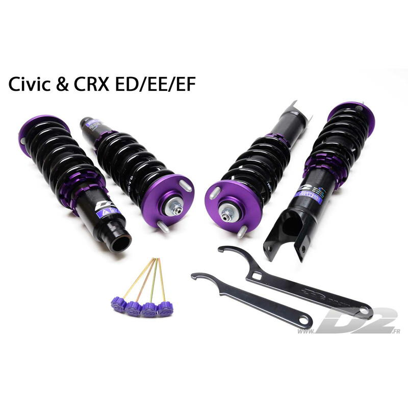 Combinés Filetés D2 Street pour Honda Civic ED / EE / EF (89-91)