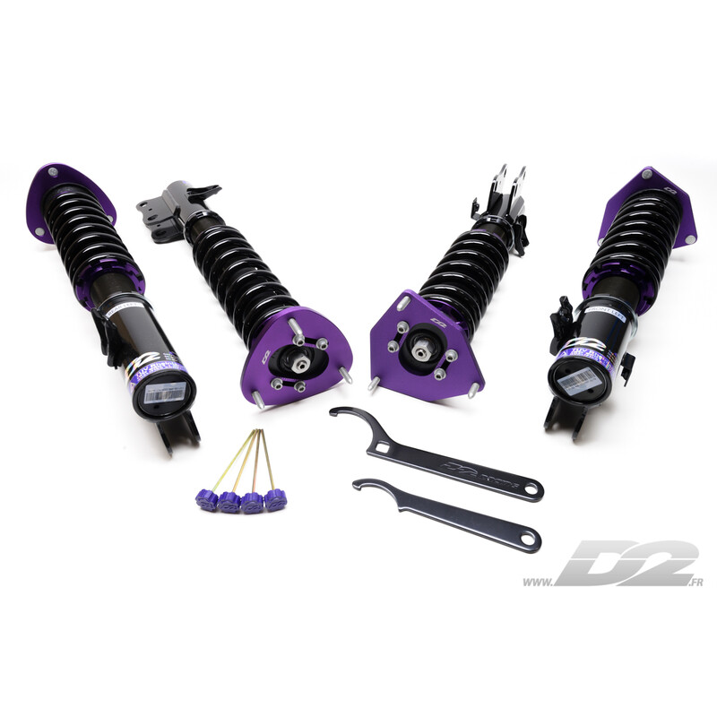 Combinés Filetés D2 Street pour Subaru Impreza WRX / STI GD & GG (5x100, 00-07)