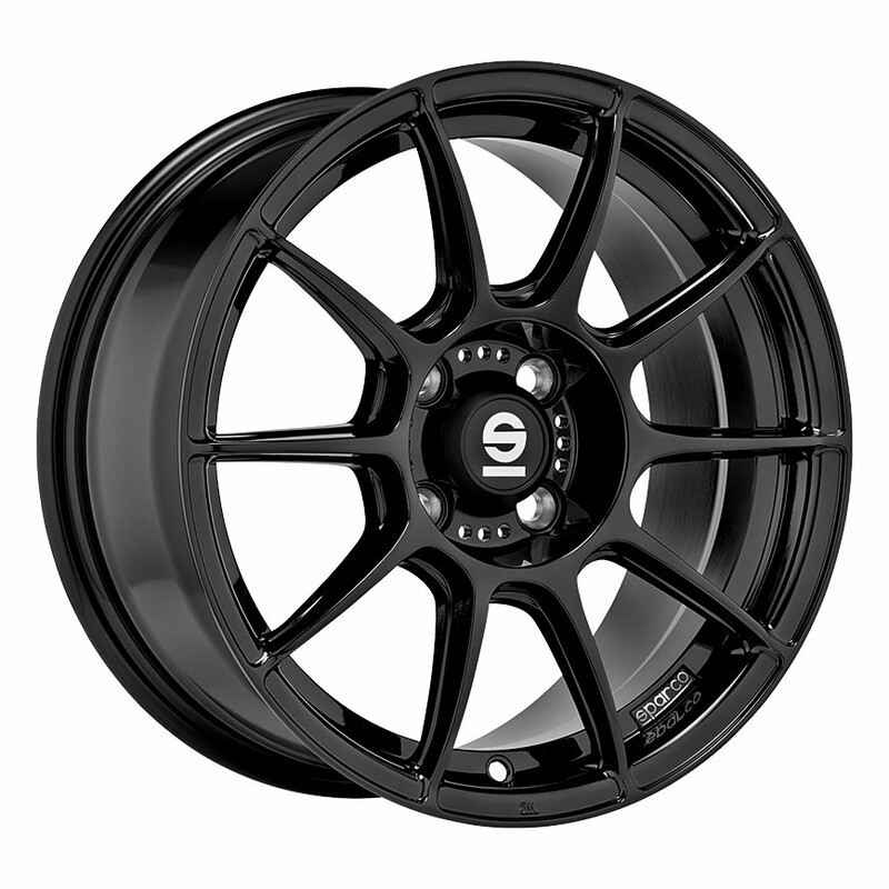 Sparco FF-1 17x7" 4x100 ET37, Noir Brillant