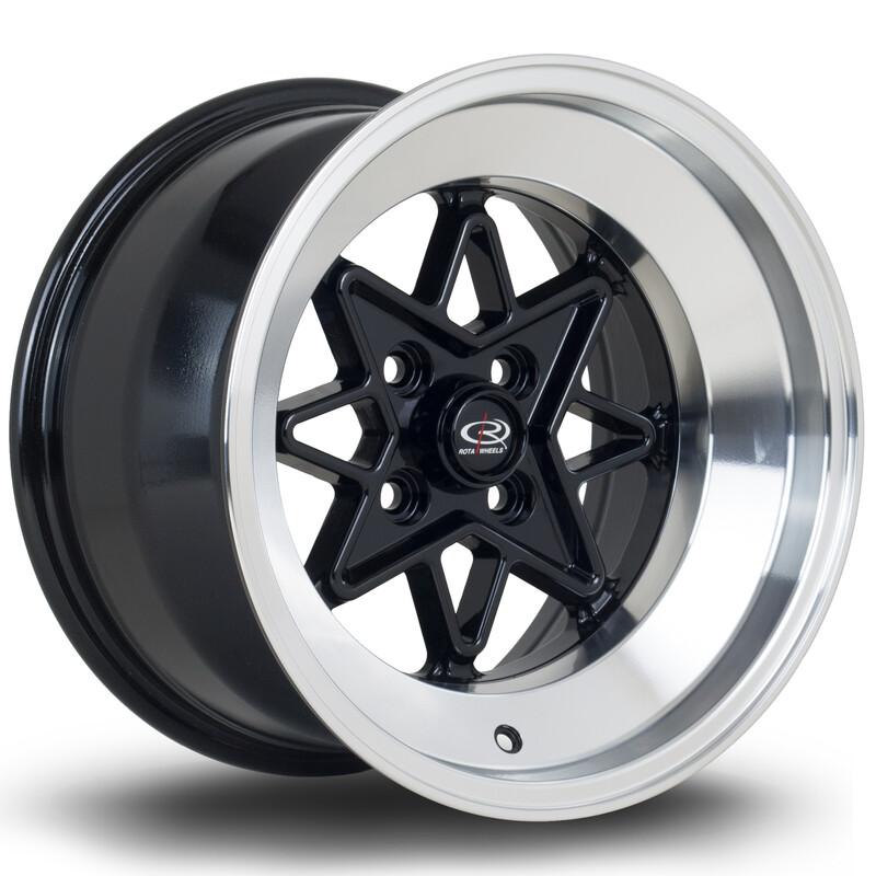 Rota Hachi 15x9" 4x114.3 ET0, Noir Satiné