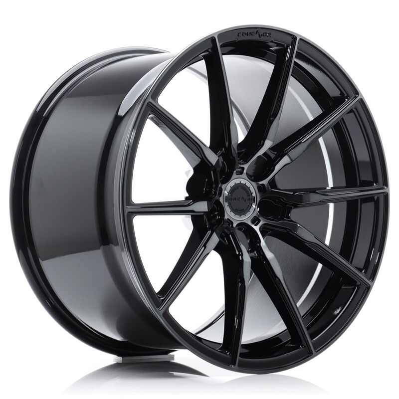 Concaver CVR4 19x10" (5 trous - sur mesure) ET20-51, Double Noir Brillant