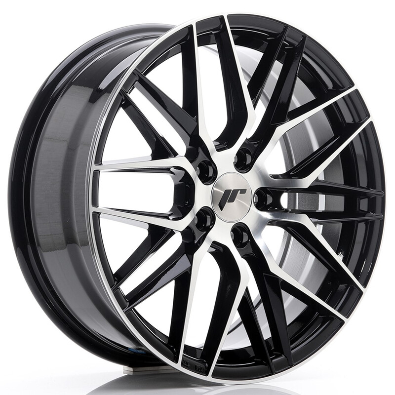 Japan Racing JR-28 18x7.5" 5x112 ET40, Noir Brillant / Face Polie