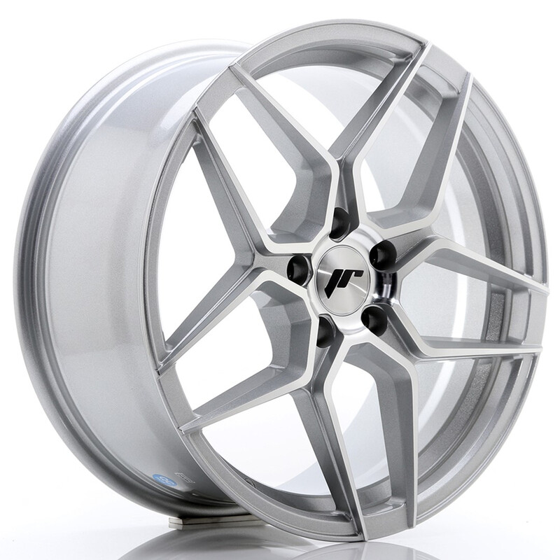 Japan Racing JR-34 18x8" 5x112 ET42, Gris Argenté, Face Polie