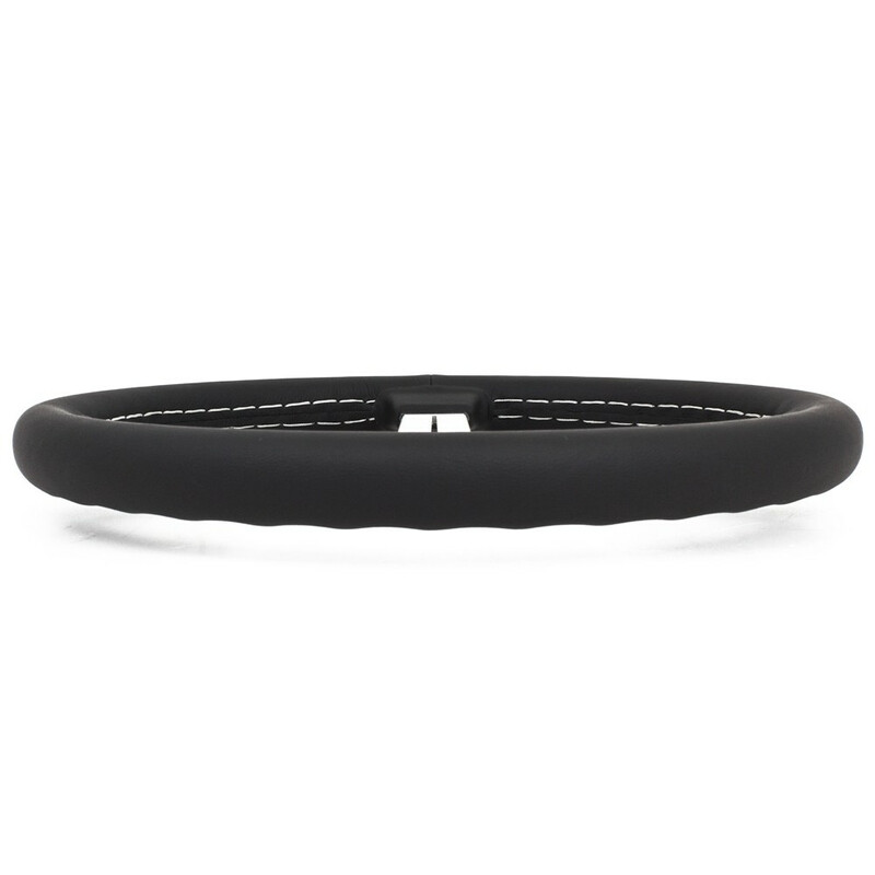 Volant Nardi Classic ND33, Cuir Noir, Branches Alu, Coutures Grises, Tulipé 40 mm