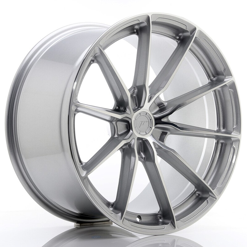 Japan Racing JR-37 Extreme Concave 20x10.5" (5 trous - sur mesure) ET20-40, Gris Argenté