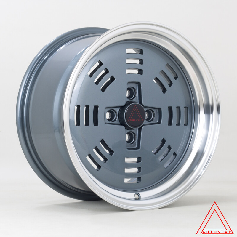Autostar Sutorro 15x8" 4x100 ET25, Gunmetal, Rebord Poli