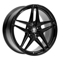 Sparco Record 17x7.5" 5x100 ET35, Noir Brillant