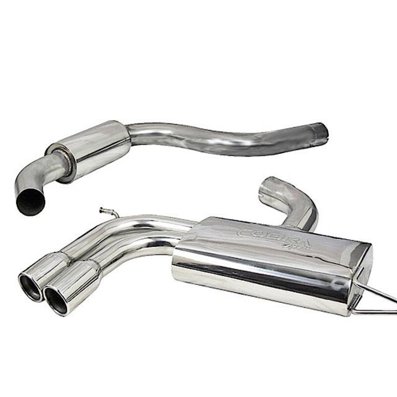 Ligne d'Echappement "Catback" Cobra pour Audi A3 8P 3 Portes, 2.0L TFSI, 2 Roues Motrices (03-12)