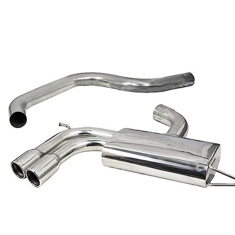 Ligne d'Echappement "Catback" Cobra pour Audi A3 8P 3 Portes, 2.0L TFSI, 2 Roues Motrices (03-12)
