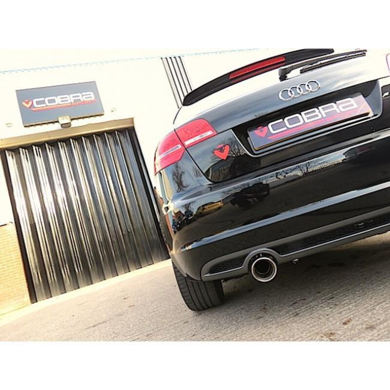 Ligne d'Echappement "Catback" Cobra pour Audi A3 8P Sportback, 2.0L TDI 170, 2 Roues Motrices (08-12)