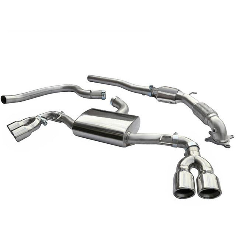 Ligne d'Echappement Complète "Turboback" Cobra pour Audi TT 8J 1.8 & 2.0L TFSI (2 Roues Motrices, 07-11)