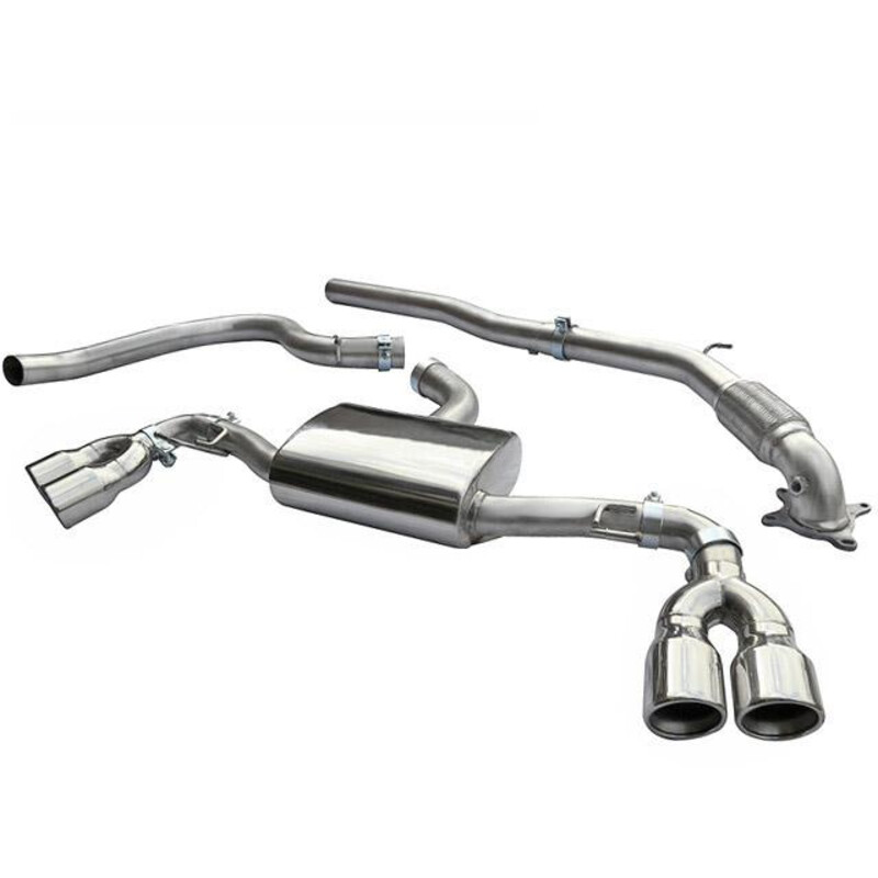 Ligne d'Echappement Complète "Turboback" Cobra pour Audi TT 8J 1.8 & 2.0L TFSI (2 Roues Motrices, 07-11)