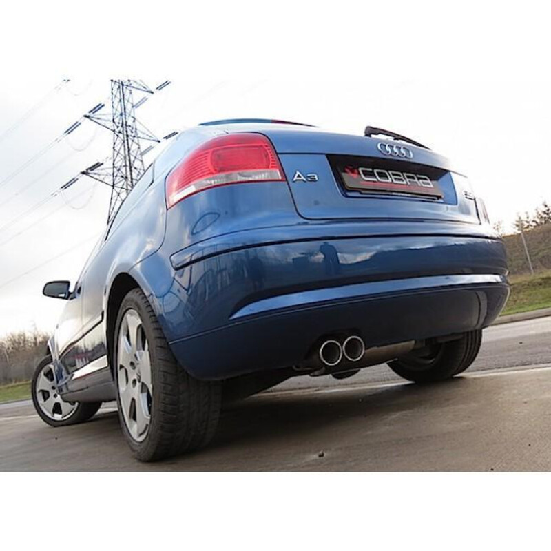 Ligne d'Echappement "Catback" Cobra pour Audi A3 8P 3.2L V6 Quattro (03-12)