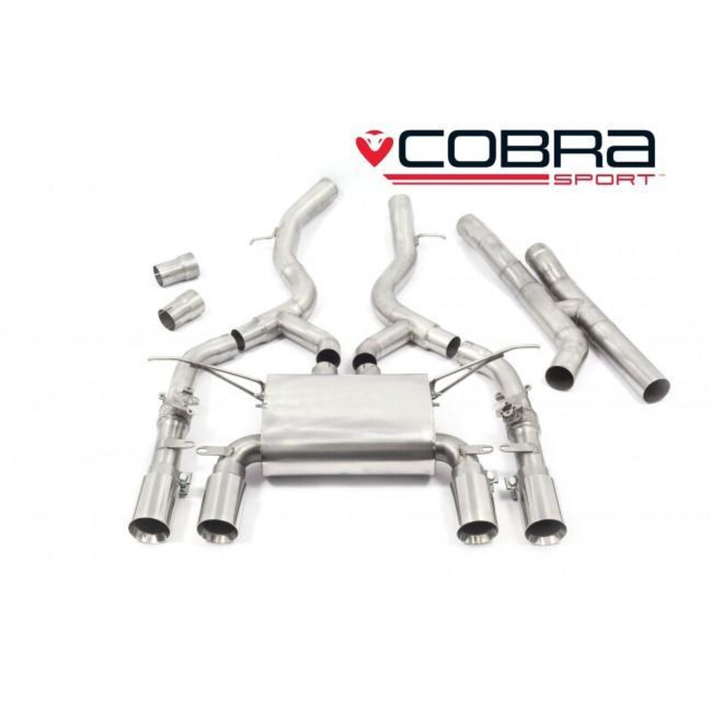 Ligne d'Echappement "Catback" Cobra pour BMW M4 F82 - Avec Valve (Ø3")