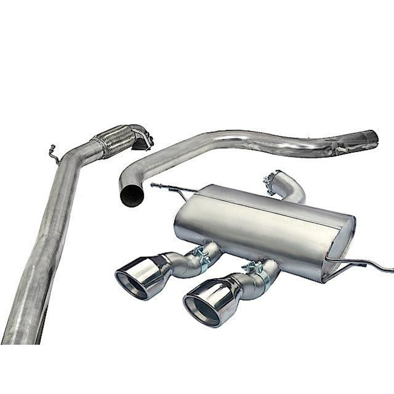 Ligne d'Echappement Complète "Turboback" Cobra pour Seat Leon Cupra R 1P 2.0L TFSI (10-12)