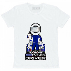 T-Shirt Enfant Sparco Future Driver - Blanc