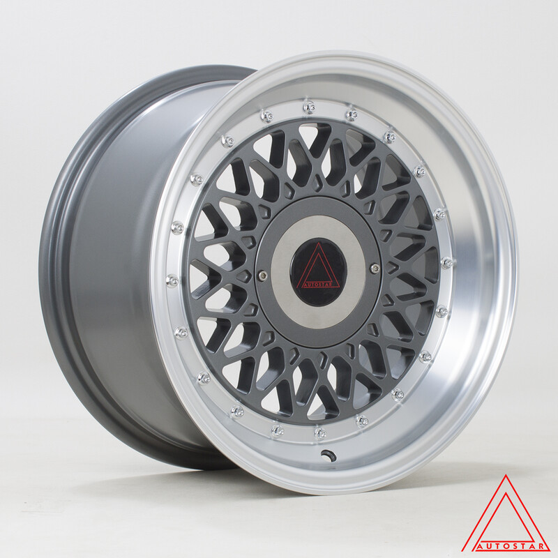 Autostar Silhouette 15x8" 4x100/108 ET25, Gunmetal, Rebord Poli