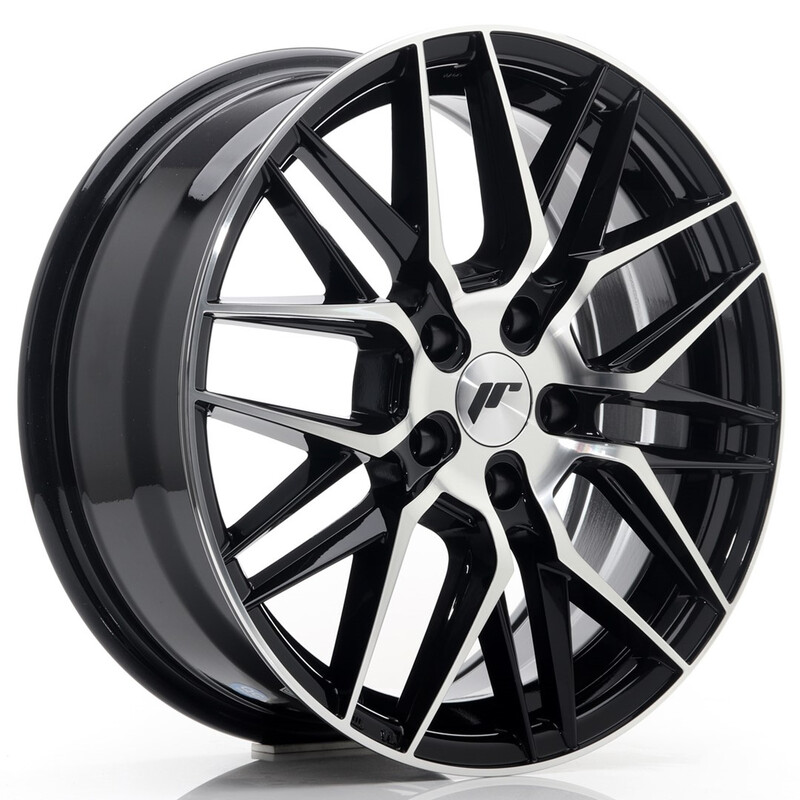 Japan Racing JR-28 17x7" 5x100 ET35, Noir Brillant / Poli